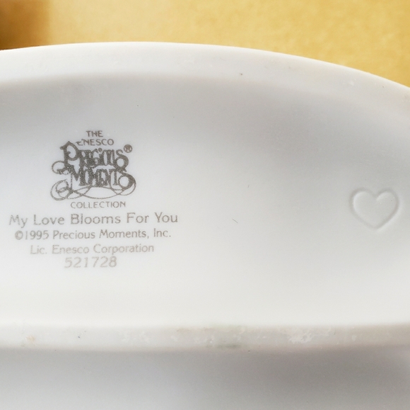 1995 Precious Moments My Love Blooms For You Vintage Collectible Figurine - Picture 4 of 5